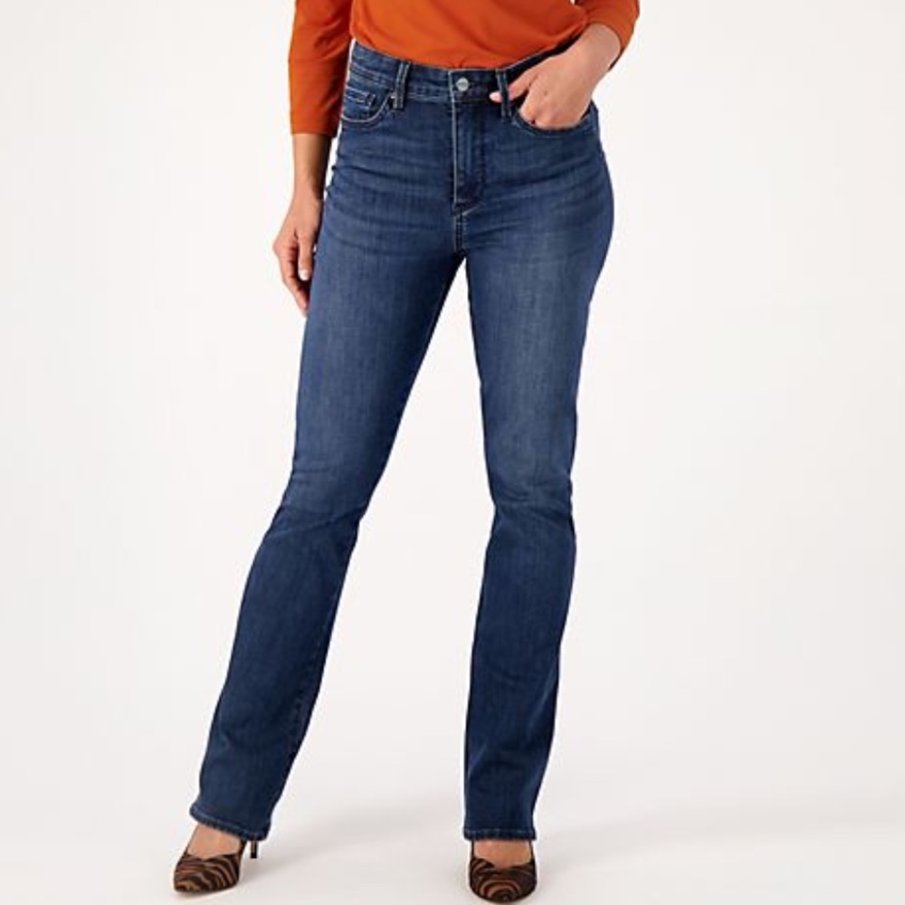 EUC NYDJ Silhouette jeans dark denim size 10
